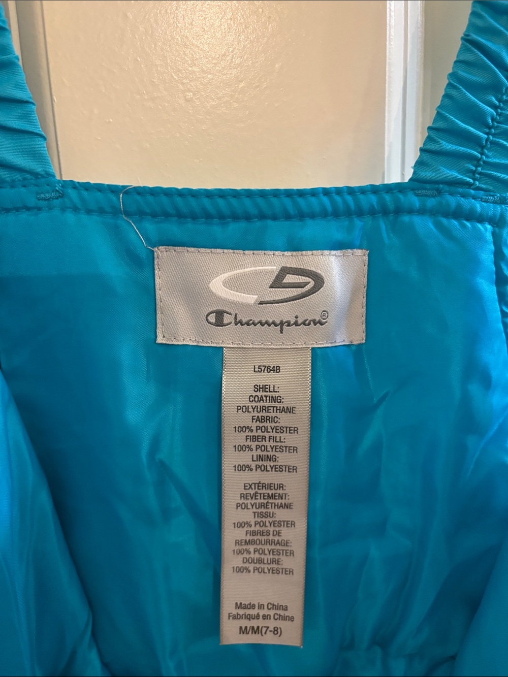 Champion Teal Kids Snow Bib Overalls - Picture 3 of 4